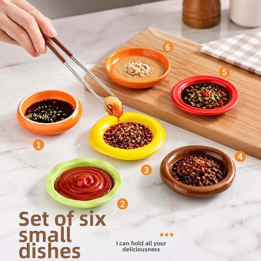 6Pcs/Set Plastic Stackable Hamburger Plate Set Stackable Decorative Bone Spit Plate Interesting Cute Seasoning Bowls Party