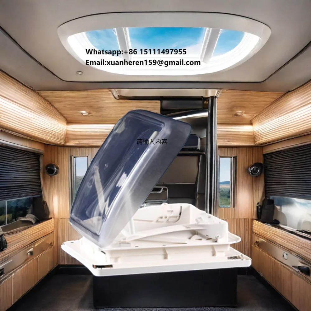 Used RV Roof Skylight Windows Double Glazing Acrylic Glass UV Resistant for Mitsubishi Dongfeng Foton Steyr Motorhome RV Campers
