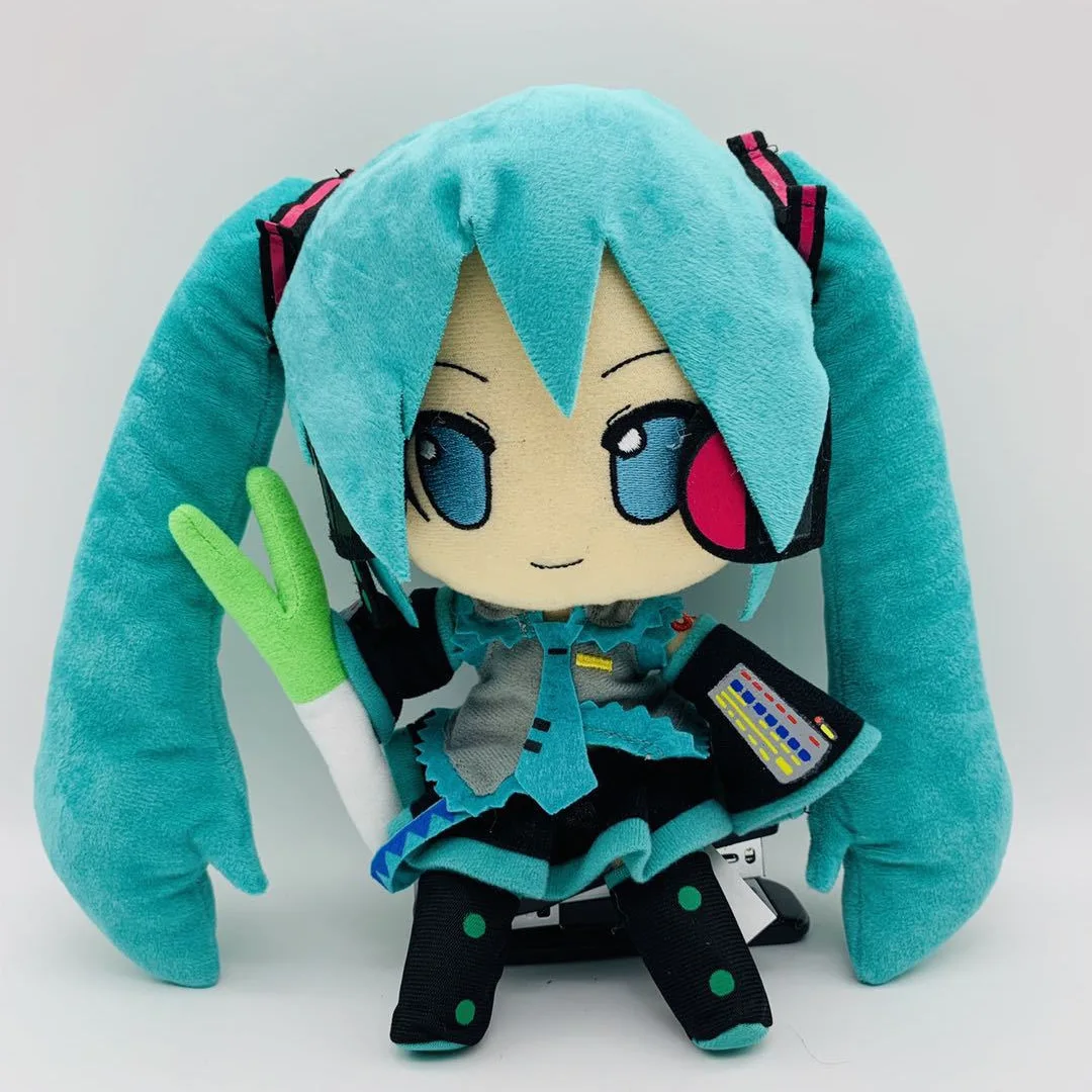 

23/28CM Hatsune Miku Cute Cartoon Standing Pose Holding Green Onion Anime Plush Toy Soft Stuffed Toy for Decoration Gift