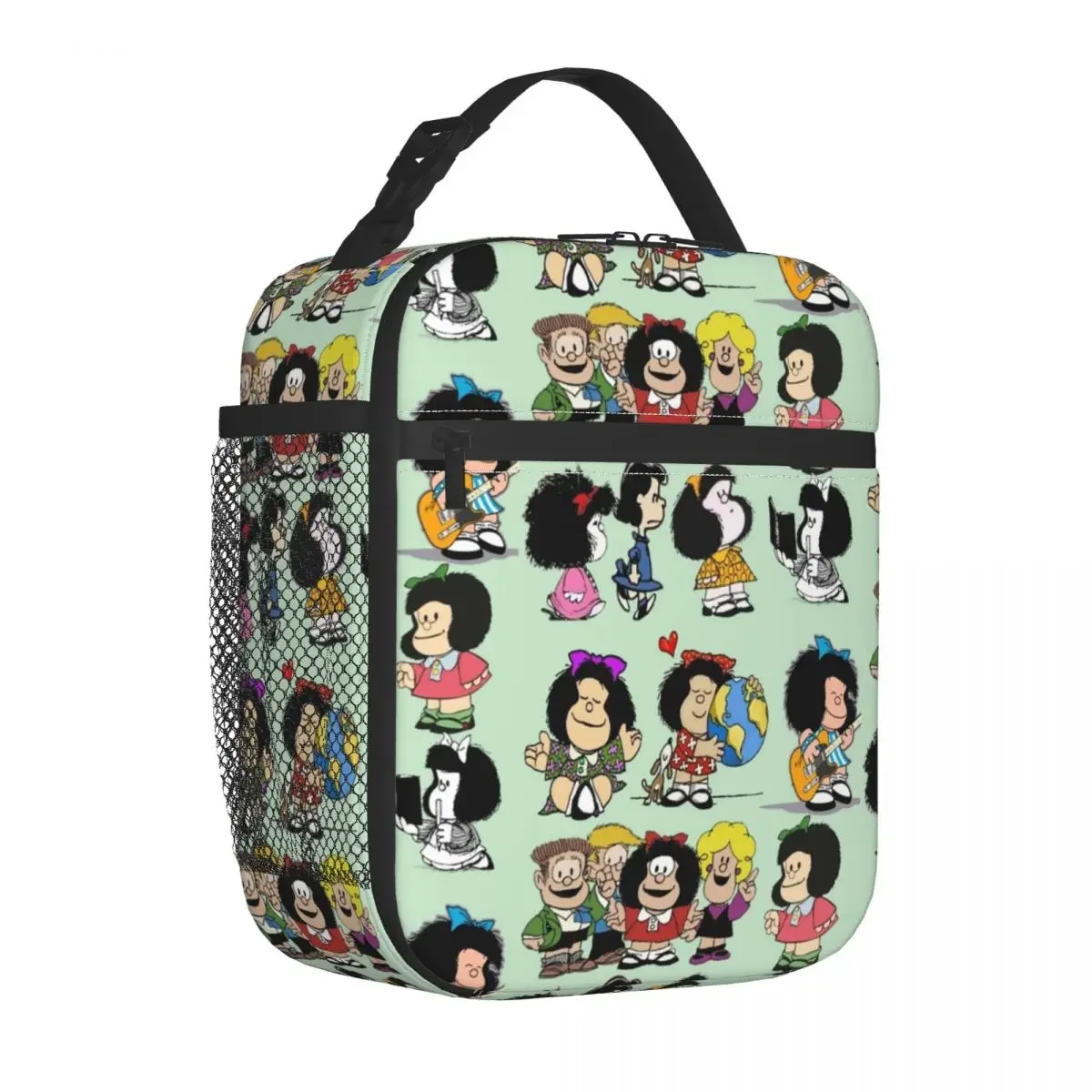 Sac à lunch isotherme Kawaii Cartoon Mafalda, grand fourre-tout anime, sac isotherme, conteneur de repas, bureau, extérieur, hommes, femmes