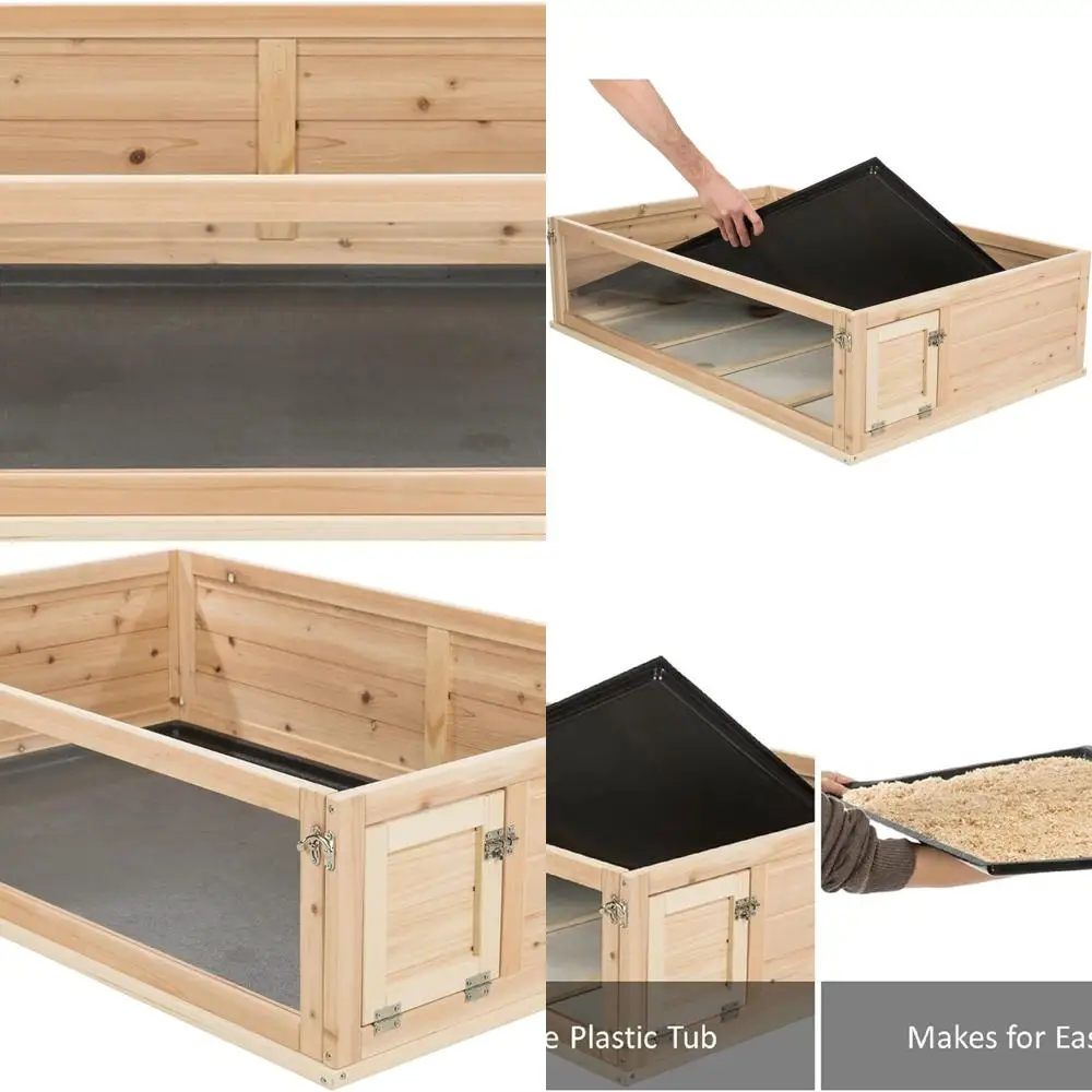 

Деревянный бег для мелких животных в помещении с видом, манеж для черепах, морских свинок, хомяков