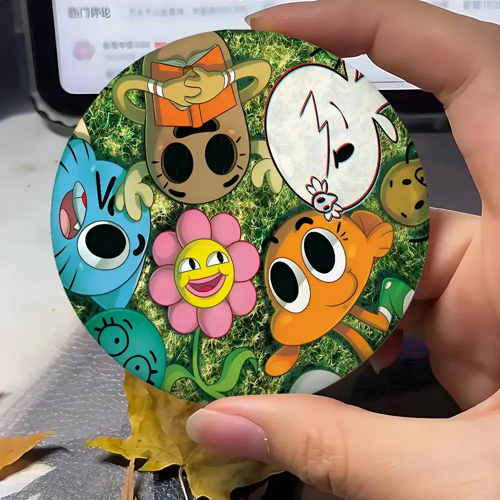 مذهلة W-world من Gumball شارات الإبداعية صفيح زر PinsBrooch الإبداعية يقتبس شارة الملابس على ظهره مجوهرات هدية