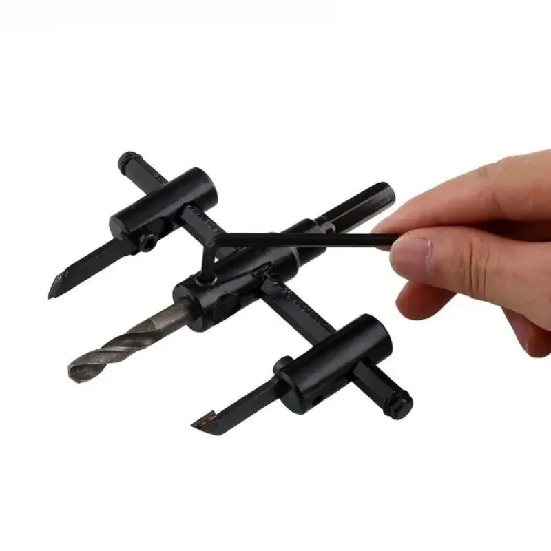 

120/200/300mm Alloy Steel Adjustable Circle Hole Cutter Wood Drill Bit Saw Round Cutting Blade Aircraft Type DIY Tool Hole Opene