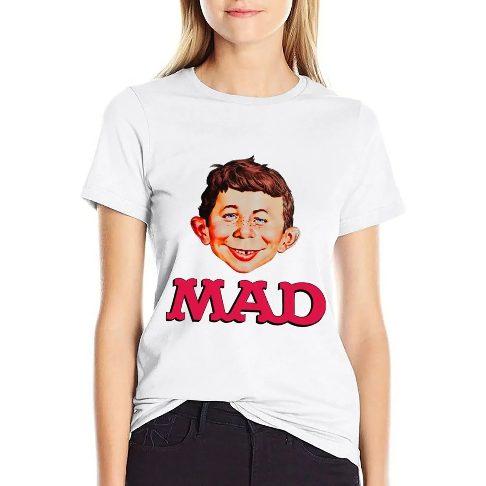 Mad Magazine Shirt, Sticker, Mask Perfect Gift T-shirt cute tops female vintage clothes tight shirts for Women