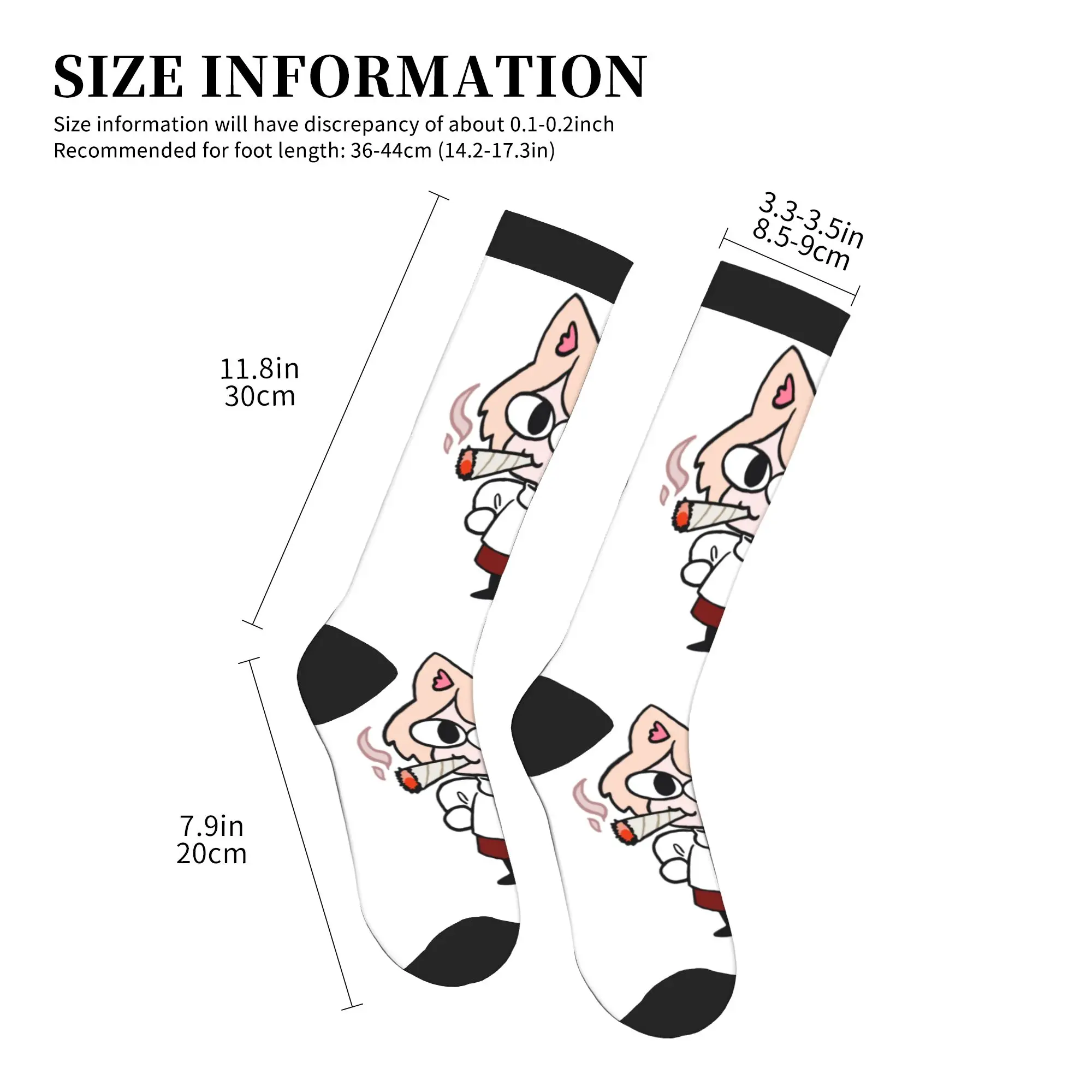 Cute Men's Neco Arc Cartoon Animated Cat Dress Socks Unisex Warm Breathbale 3D Printing  Sports Compression Socks view 4