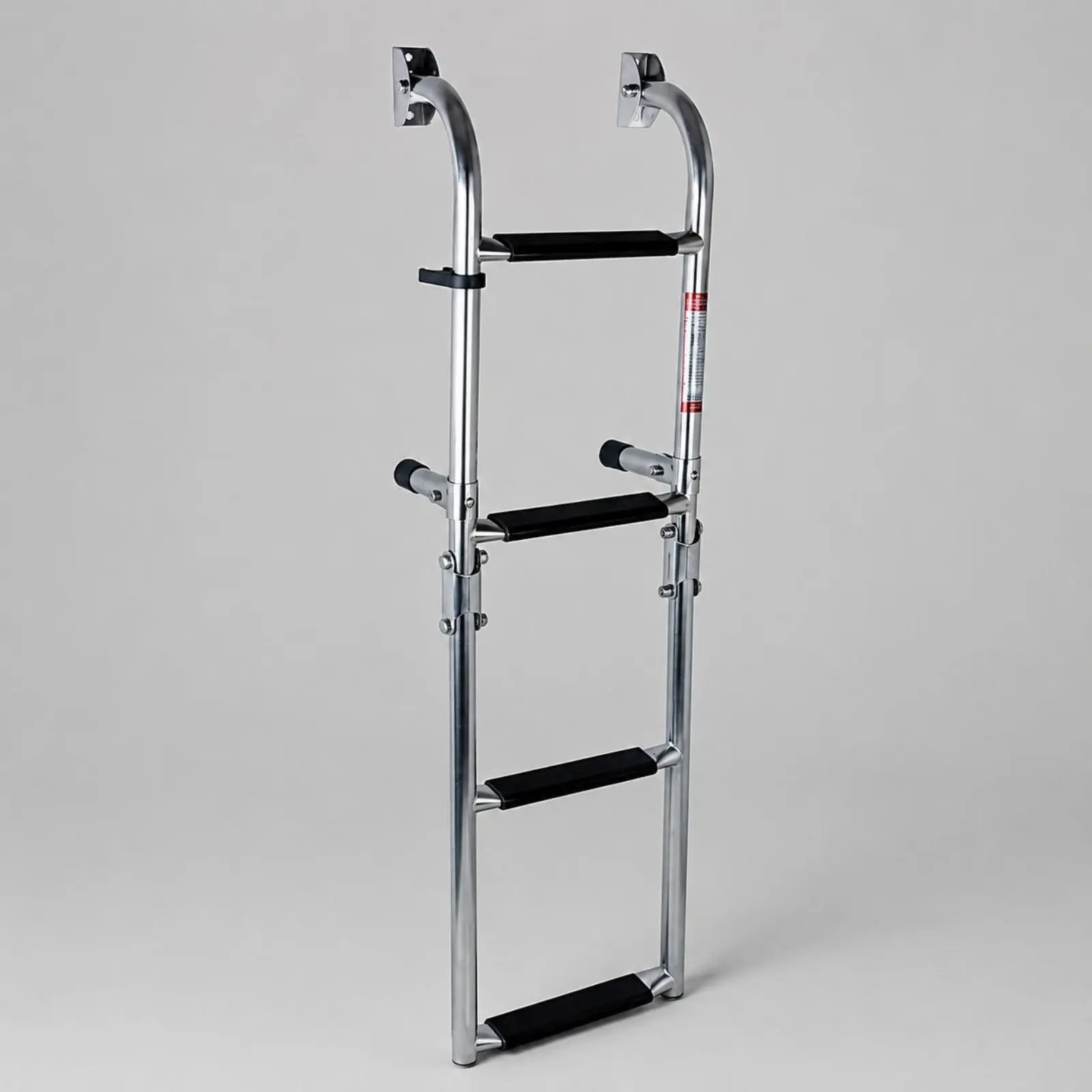 

Stainless Steel Folding Boat Ladder Non-Slip Side Mount Transom Ladder Marine Hardware Heavy Duty Removable for Yacht