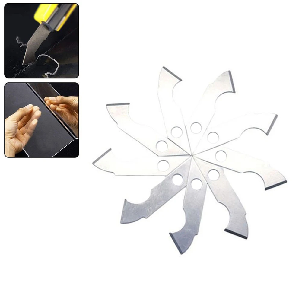 10 Stück Haken Klinge PVC Acryl platte Kunststoff Schneidwerk zeug Ersatz klingen zum Schneiden von Holz Acryl platte Kunststoff Papier 45*10mm