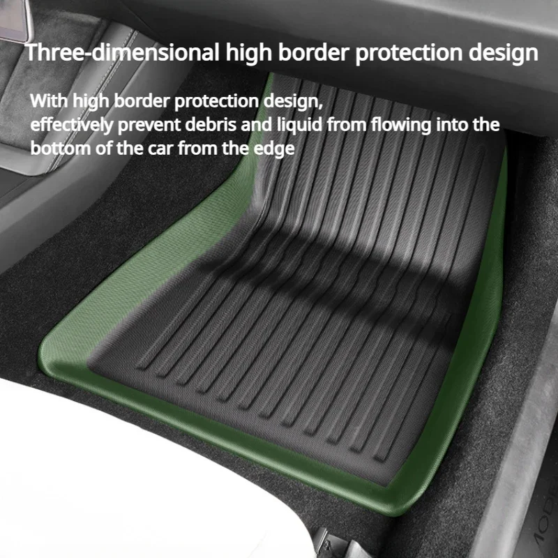 For Tesla New Model 3+ Highland 2024 Floor Trunk Mats Waterproof Wear-resistant Foot Pads Front Rear Trunk Mat Car Accessories