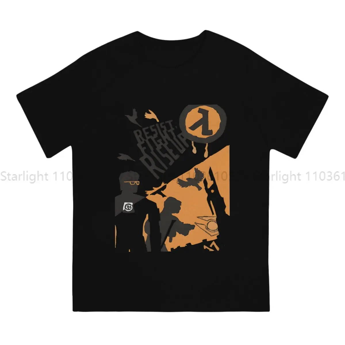 Resist Fight Riseup Casual Polyester TShirt Alyx Half Life Printing Leisure T Shirt Male