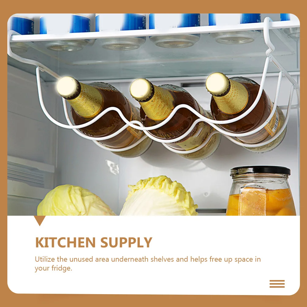 

Iron Wine Bottle Display Shelf Refrigerator Storage Rack Free Up Fridge Holder Kitchen Supply