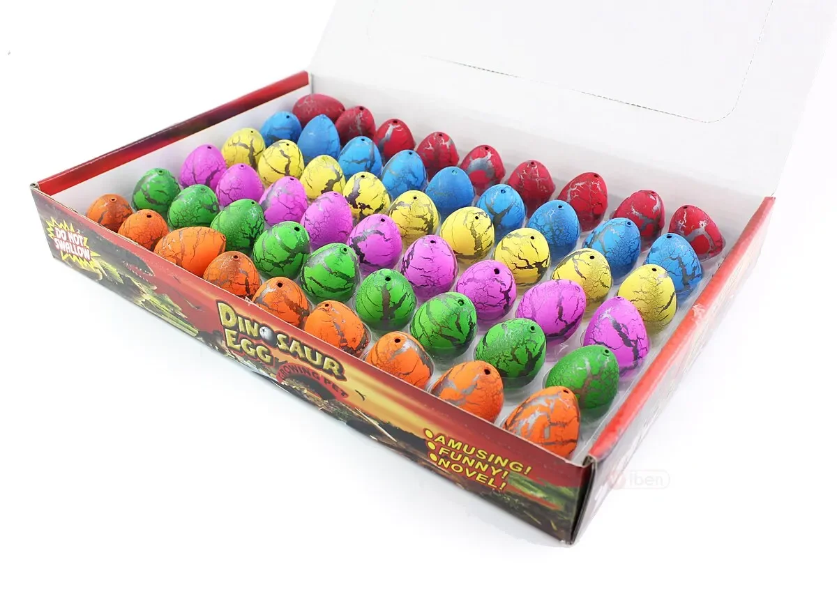 60pcs Magic Dinosaur Eggs Hatching In Water Growing Dinosaur Egg Animal Breeding Educational Toys for Children Kids Gift