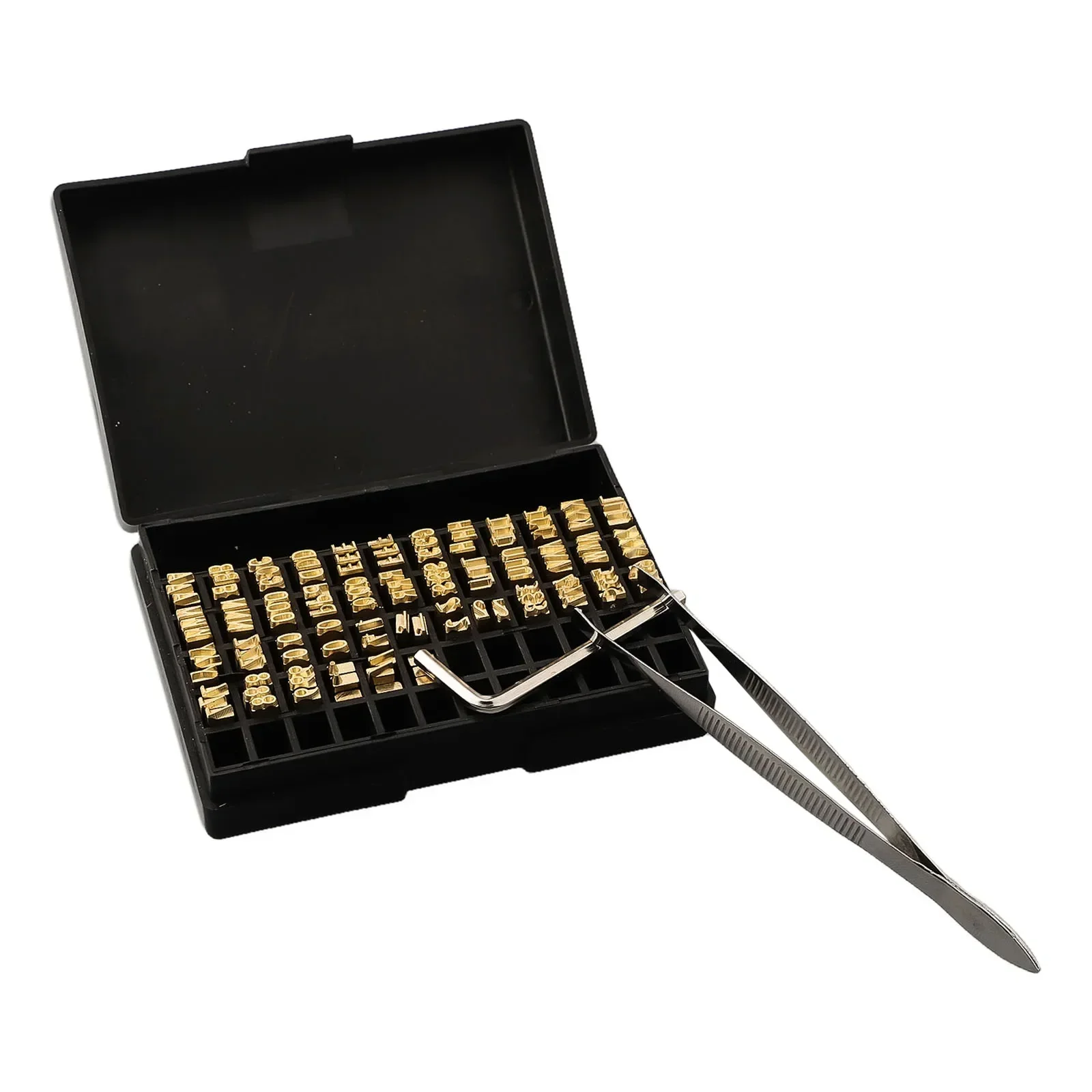 120pcs Coding Machine Word Grain 2*4*15cm Hot Stamp Copper Letters Thermal Ribbon Printing Font Semi-Automatic Tools