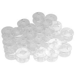 25 Clear Plastic Sewing Machine Bobbins Fits Singer Brother Janome Toyota