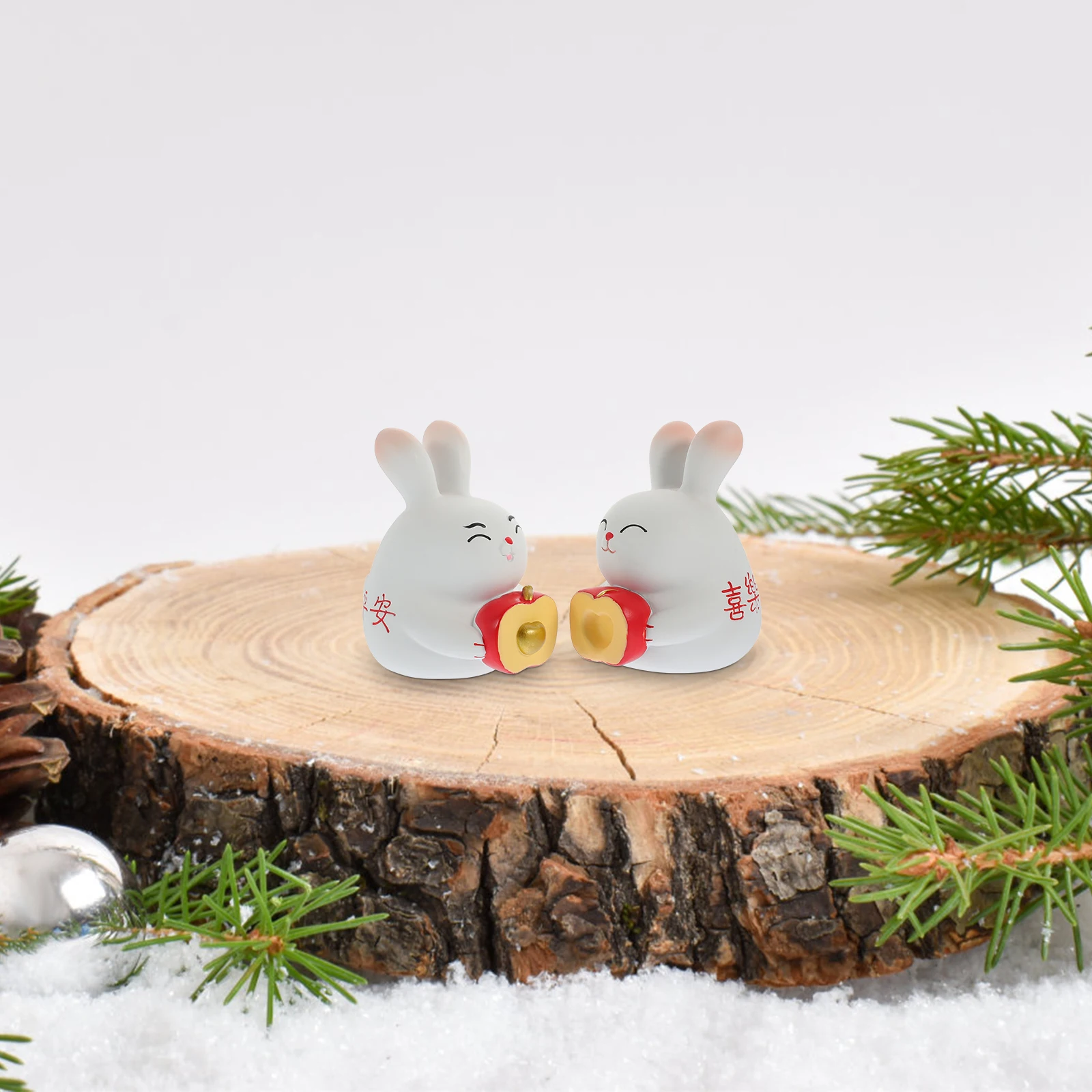 

Couple Rabbit Statue Resin Material Unique Shape Wedding Decoration Home Decor Gift for Couples Rabbit Figurine