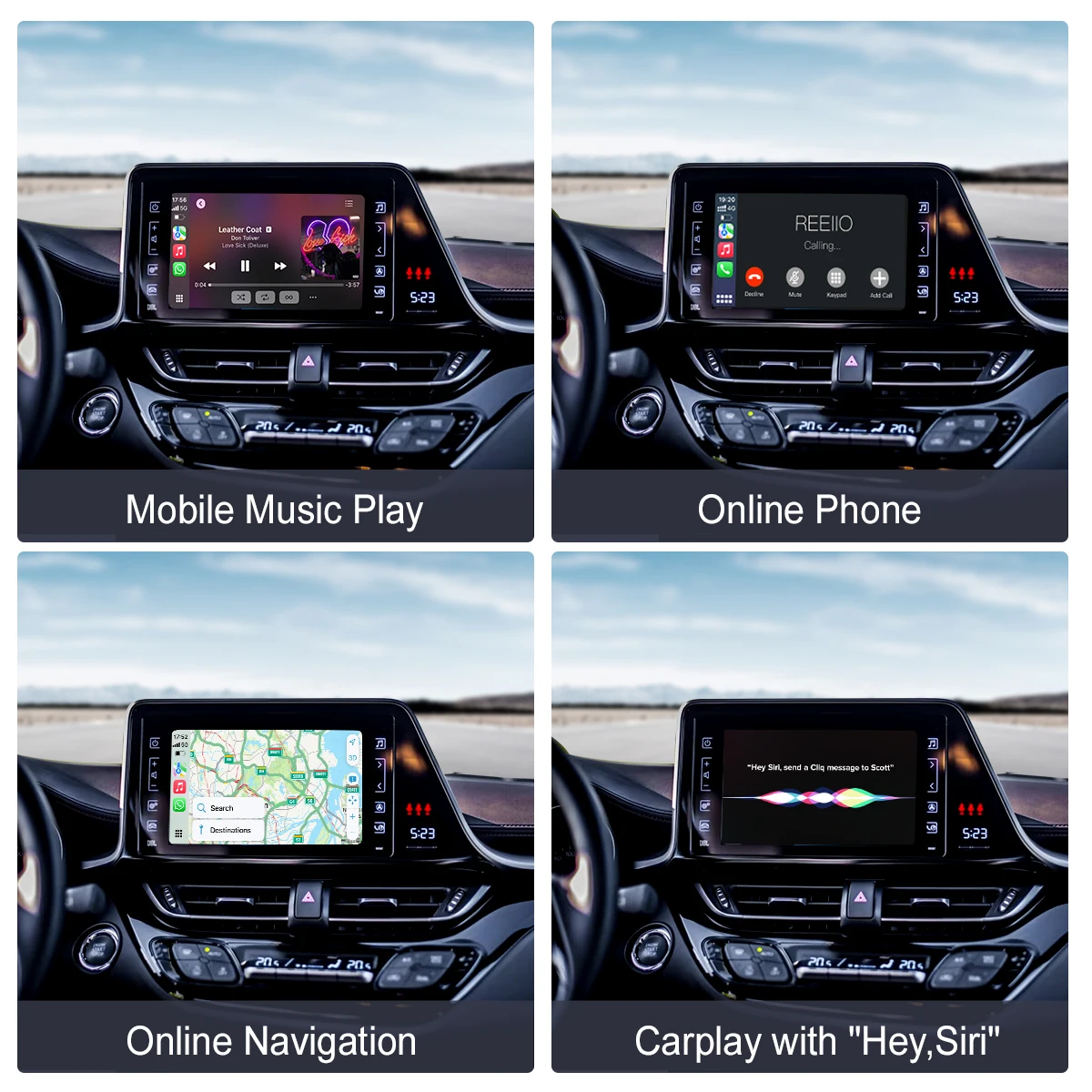 2025 جديد لاسلكي Carplay أندرويد السيارات لتويوتا يارس RAV4 كورولا Aygo تاكوما كامري C-HR تندرا هايلاندر 4 عداء متعدد الوسائط