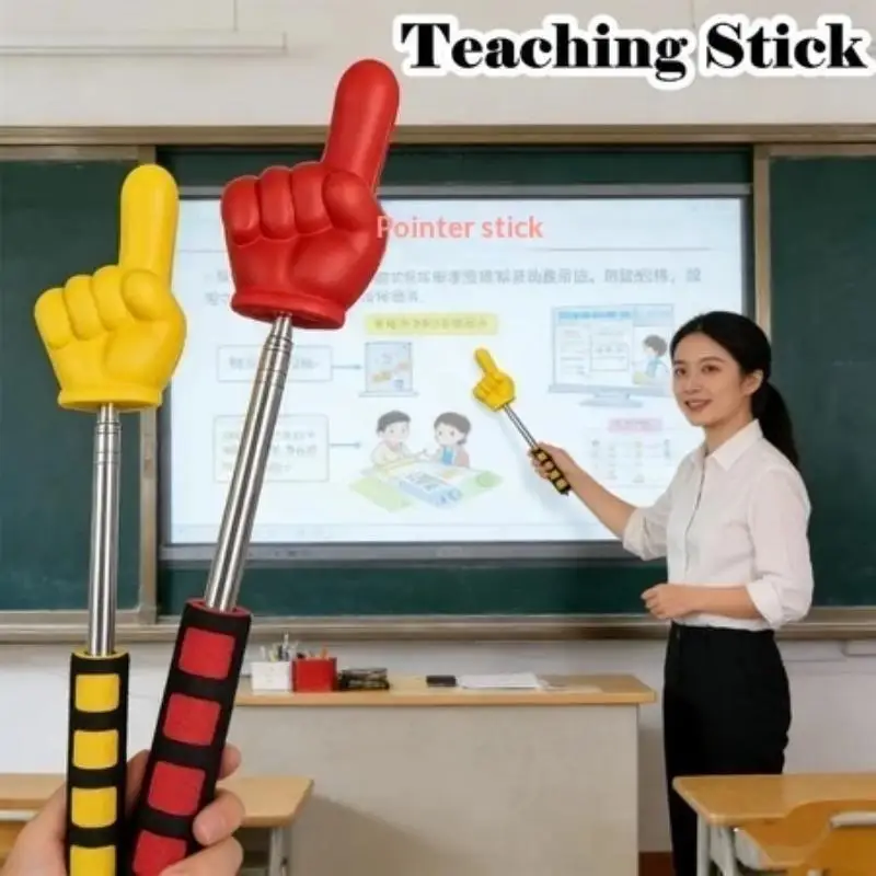 Finger Reading Sticks Plastic Finger Design Teaching Stick High Quality Telescopic Rod Educational Learning Toys