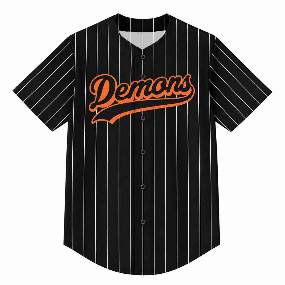 Joji Demons 00 Baseball Jersey Button Up Short Sleeve Summer Shirt Loose Casual Unisex Streetwear Hop Hop Design Graphic Merch