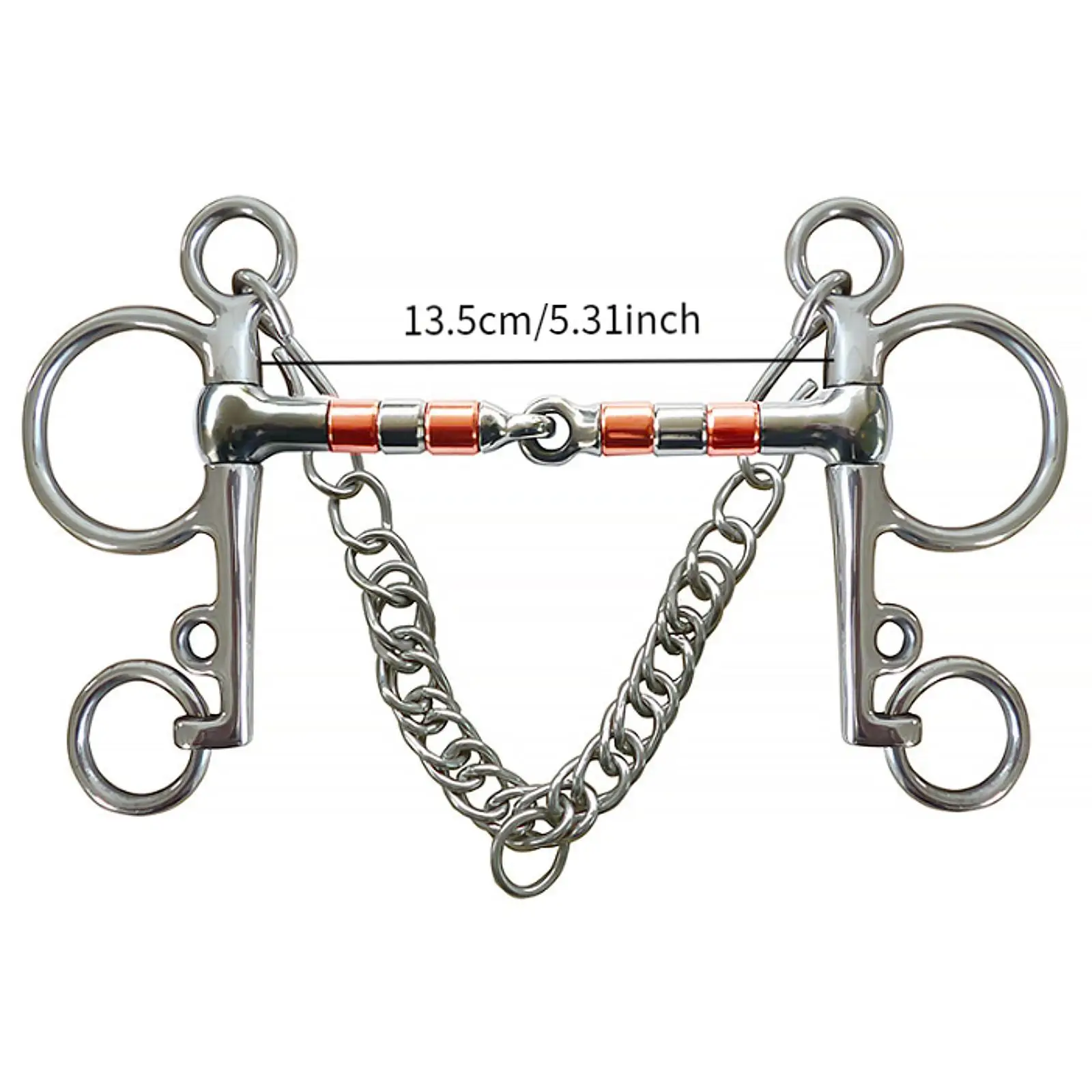 Koń Bit Mouth Bit Outdoor Horse Accessories Loose Rings Snaffle Walking Horse Bit Horse Chewing Bit Metal Horse Snaffle Bit