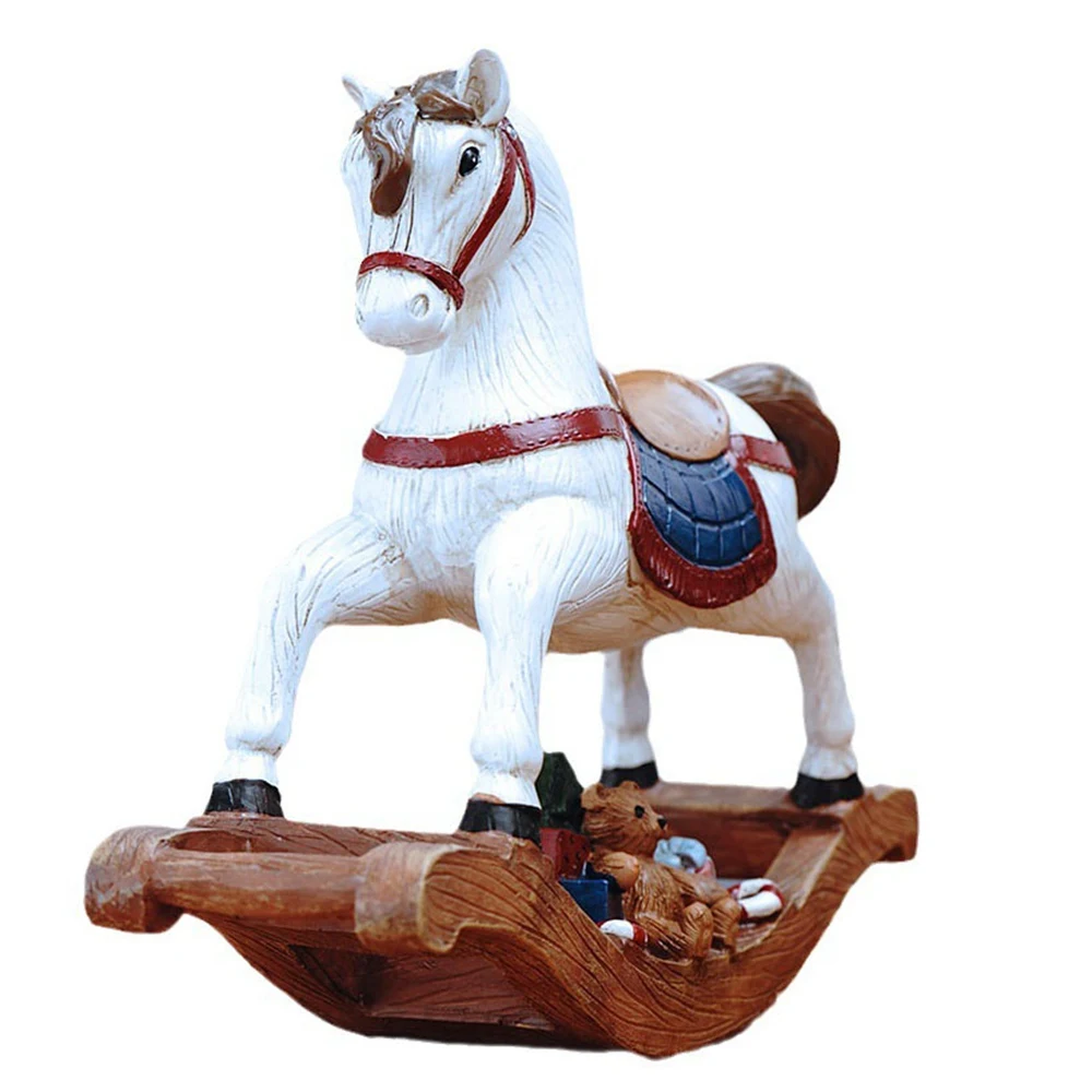 

Christmas tree decoration Christmas toys wooden horse ornaments Statue Sculpture Figurine Nordic Room Home Decor Decoration Desk