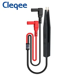 Cleqee P1510 SMD Chip Component multimetro Test Hook Clips pinzette Lead LCR Test Tool Tester Meter Pen Probe 4mm Banana Plug