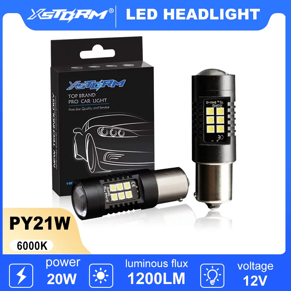 PY21W Led Headlight 1156 BAU15S 21 3030SMD Auto Lights Bulbs Parking Lamp Brake Car Turn Signal Light Yellow Amber Red White