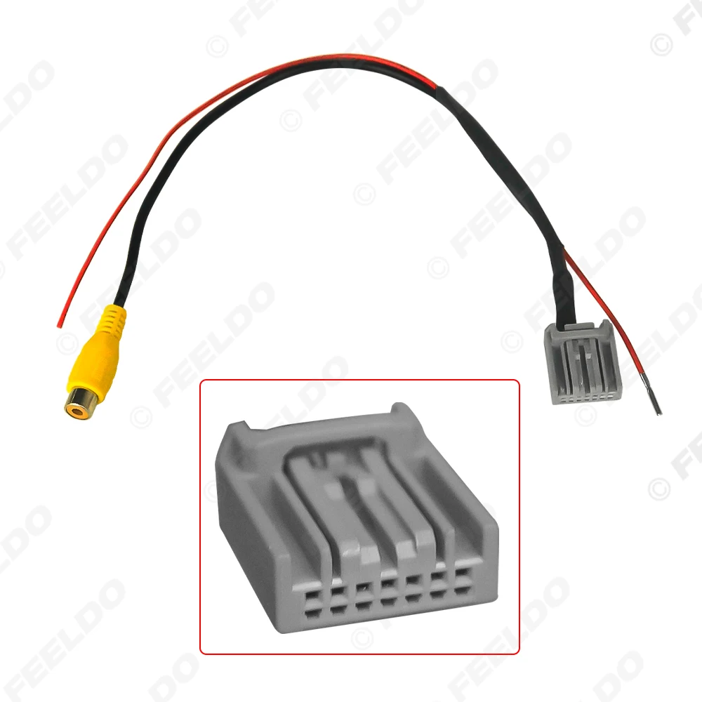 FEELDO Car Reverse Camera Input Cable For Honda Civic (Mk9)/CR-V (Mk3) With Original Navigation Extended Function