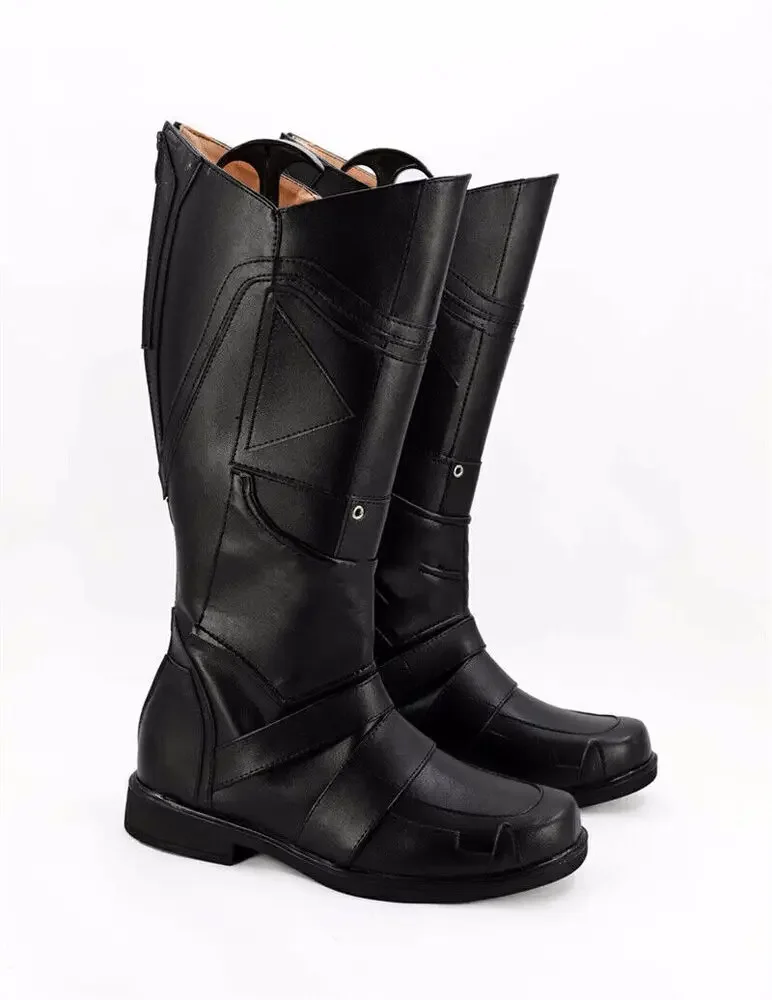 Zapatos de Cosplay de Anime x-men Wolverine, Botas Largas negras, accesorios de disfraz para fiesta de Halloween, hechos a medida