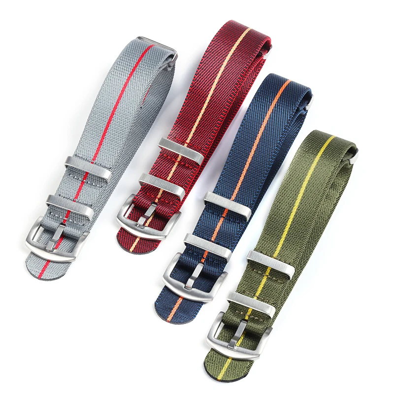 18mm 20mm 22mm Nylon Watch Strap for Huawei GT2/3 42mm 46mm for Seiko for Tudor Universal Bracelet Military Men Sport Wrist Band