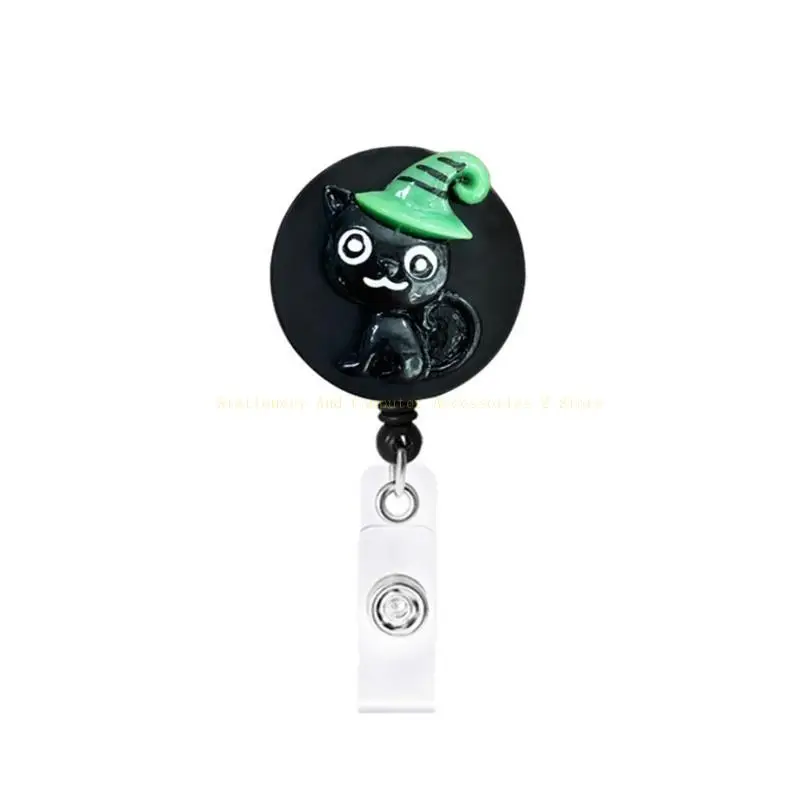 

8Pcs Retractable Badge Holder Set Halloween Decorations Stretching Length 650mm for Ideal for Key Name T