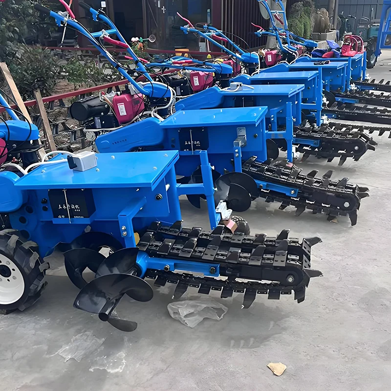 Walk Behind Trench Digger Machine Mini Trencher for Farm Irrigation Water Pipe Installation