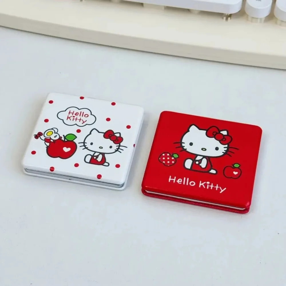 1 Stück Hello Kitty Doppelseitiger Kleiner Kosmetikspiegel Tragbarer Niedlicher Cartoon-Mädchenherz-Spiegel – Detail 5