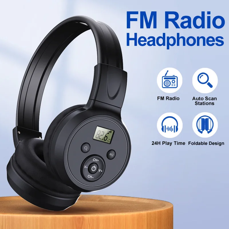 Headset radio headset fm charging model with storage radio headphone