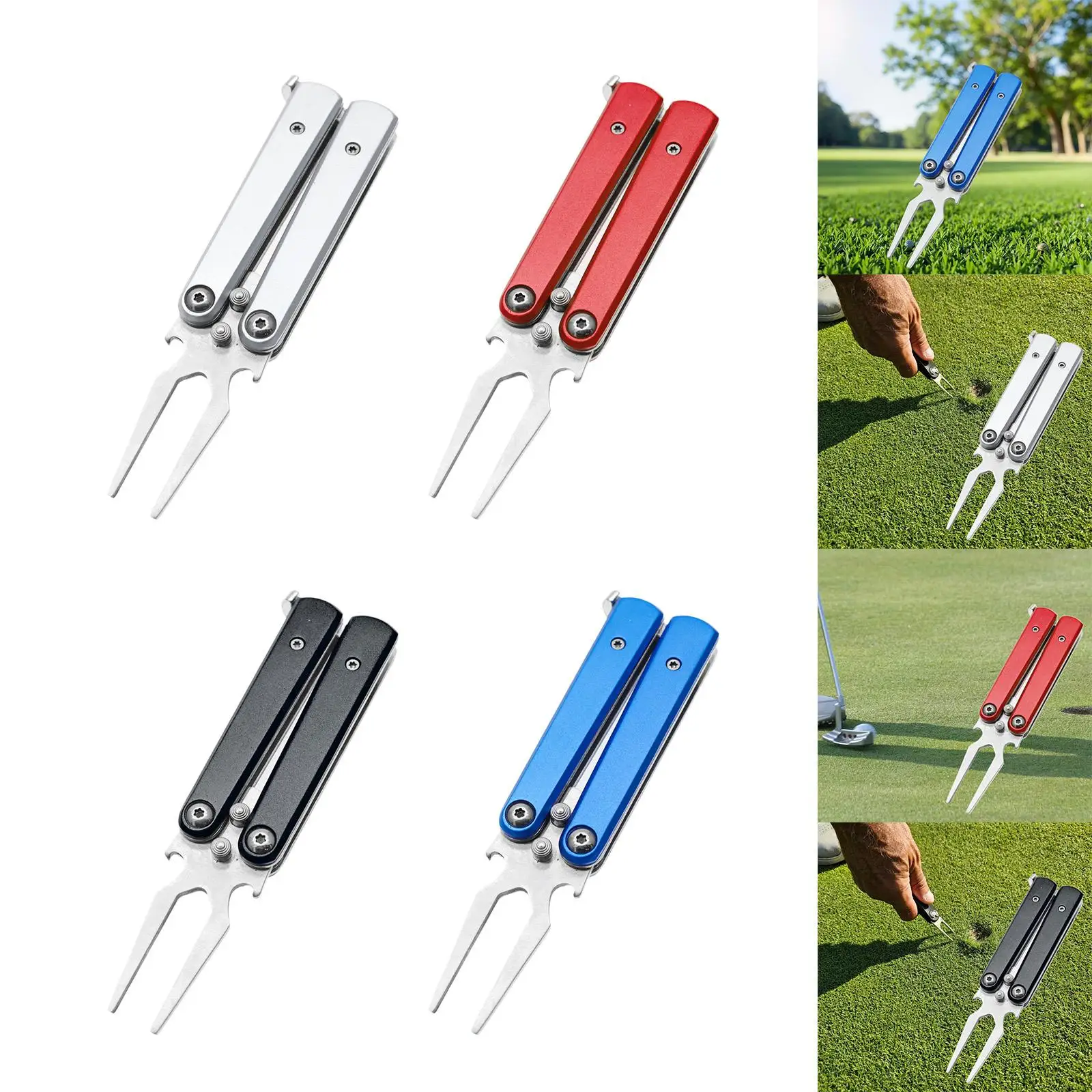 Golf Divot Repair Tool Gift for Turf Repair and Green Maintenance Divot Tool