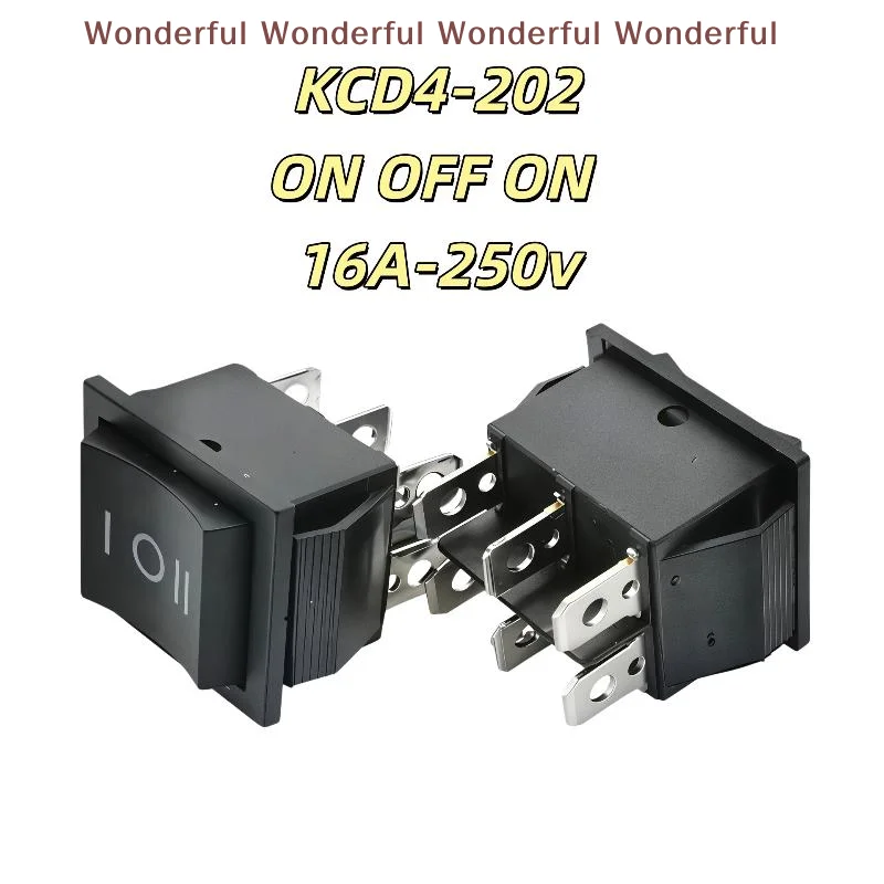 KCD4 ON OFF ON Rocker Switch 6 Pin 3 Position 16A 250V for Medical Equipment Power Control Use