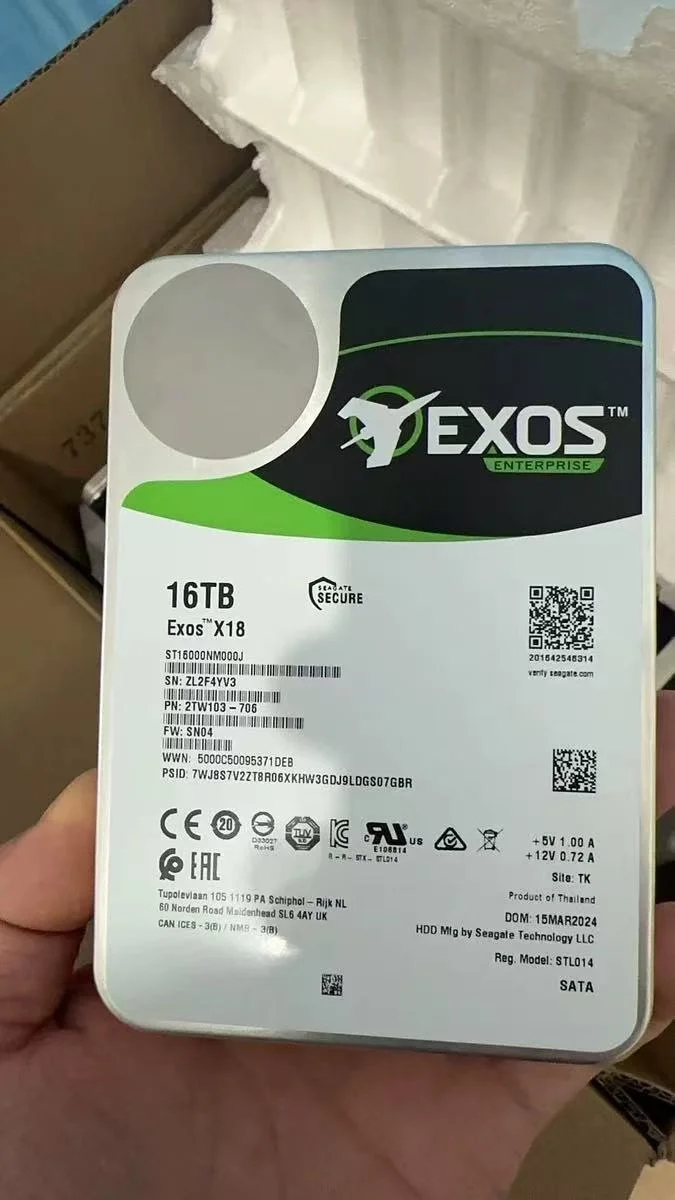 ST18000NM000J  Exos X18 10T 12T 14T 16T 18TB HDD 7200RPM 256MB 3.5