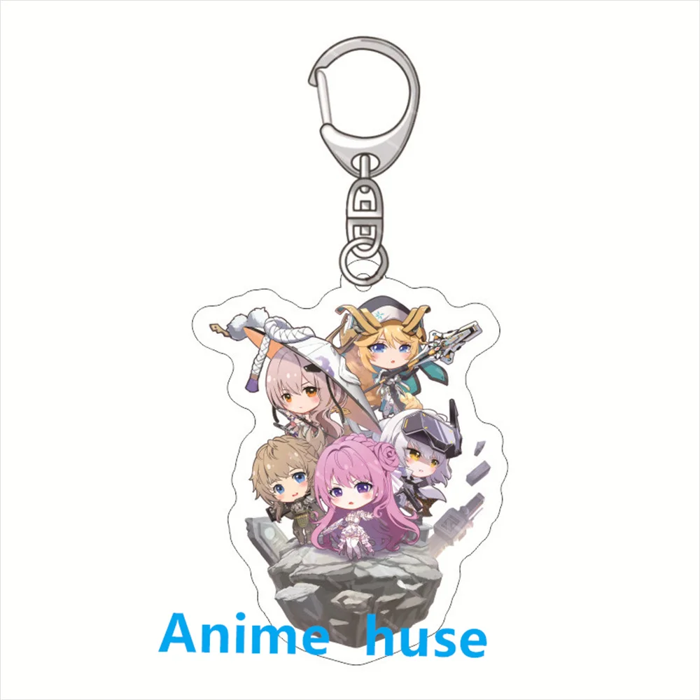 Anime 6CM NIKKE The Goddess of Victory KeyChain Men Key Chain Women Acrylic Key Ring Quency Pendant Girl Gift