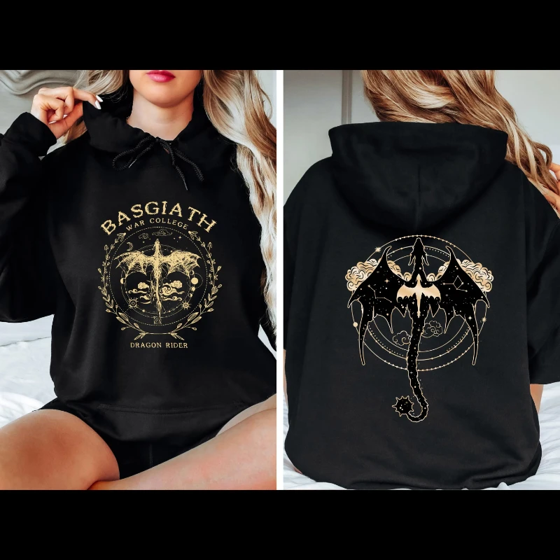 

Fourth Wing Double-Sided Sweatshirt, Basgiath War College Hoodie, Bookish Dragon Rider Gift, Fantasy Book Lover Shirt, Cozy