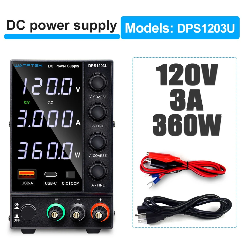 Verstelbare DC Voeding 30V 5A 10A 60V 120V 3A LaboratoriumBench Stroombron Switching Gestabiliseerde LCD voeding regulator - afbeelding 1