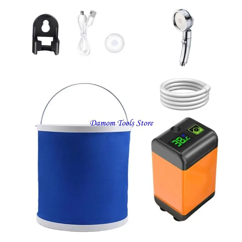57BE Lightweight Rechargeable Outdoor Shower System for Camping Hiking Swimming Use