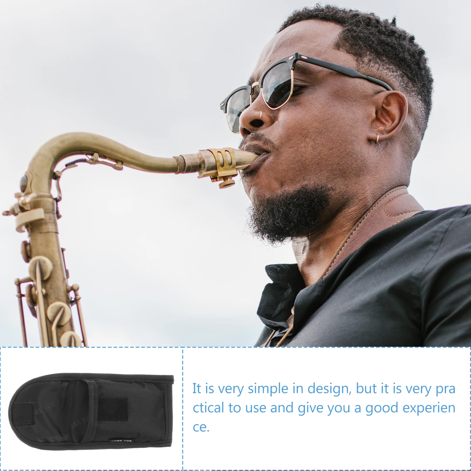 

Saxophone Head Storage Bag Practical Lightweight Compact Design Carrying Pouch for Trumpet Mouthpieces Saxophone Holder Portable