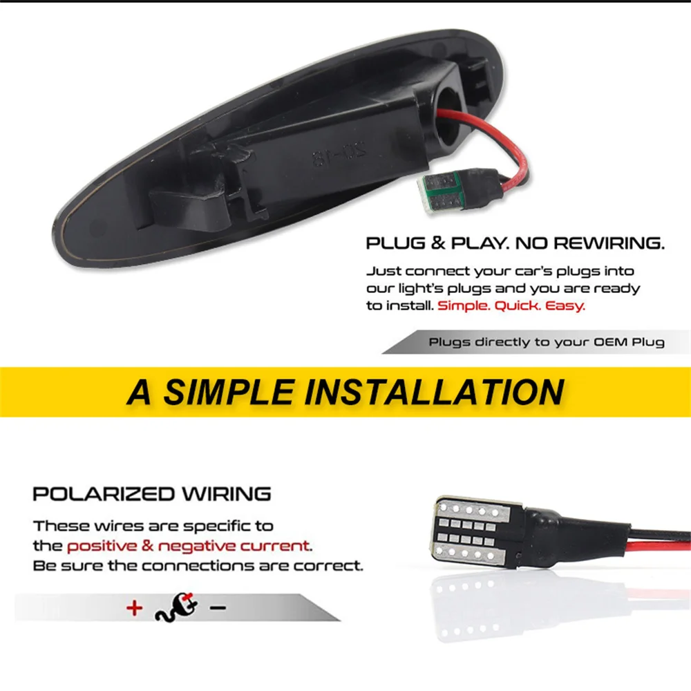 Dynamic Blinker LED Front Side Marker Lights For Fiat Palio Strada Siena Albea Marea Croma 2 Bravo & Brava HGT Turn Signal Light