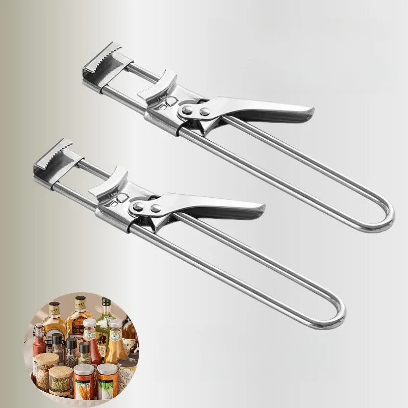 Unique Shape Stainless Steel Bottle Opener Adjustable Linear Can Opener Multi-Function Bottle Opener Lazy Bottle Opener