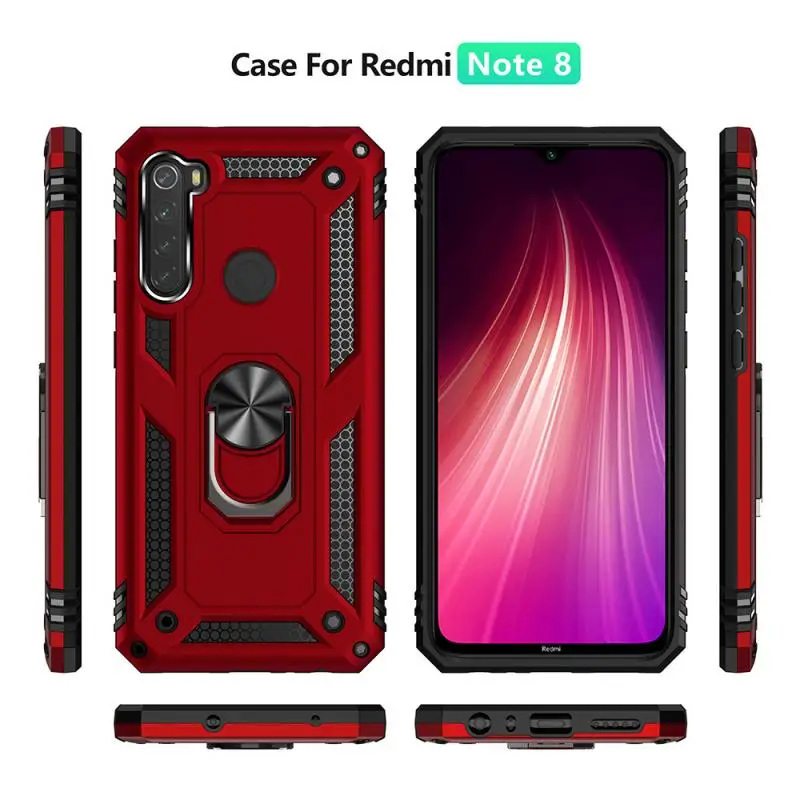 for Xiaomi Redmi Note 8T Case Cover Armor Rugged Military Shockproof Magnetic Car Holder Ring Case for Xiaomi Redmi Note 8T 8 T