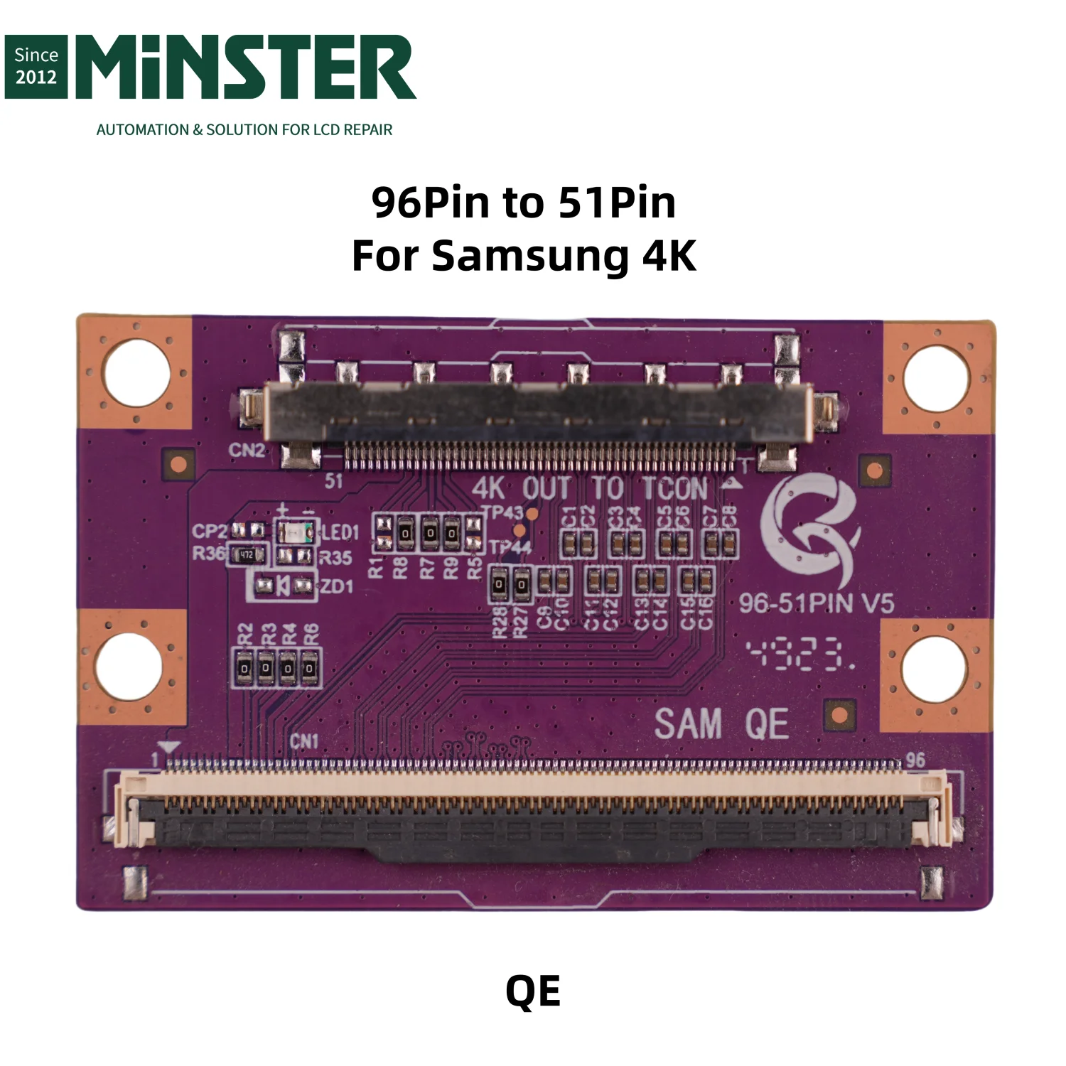 For Samsung 4K 96 to 51 Pin LVDS Adapter Converter Board Card Plate to Repair LCD LED TV Screen Display Panel