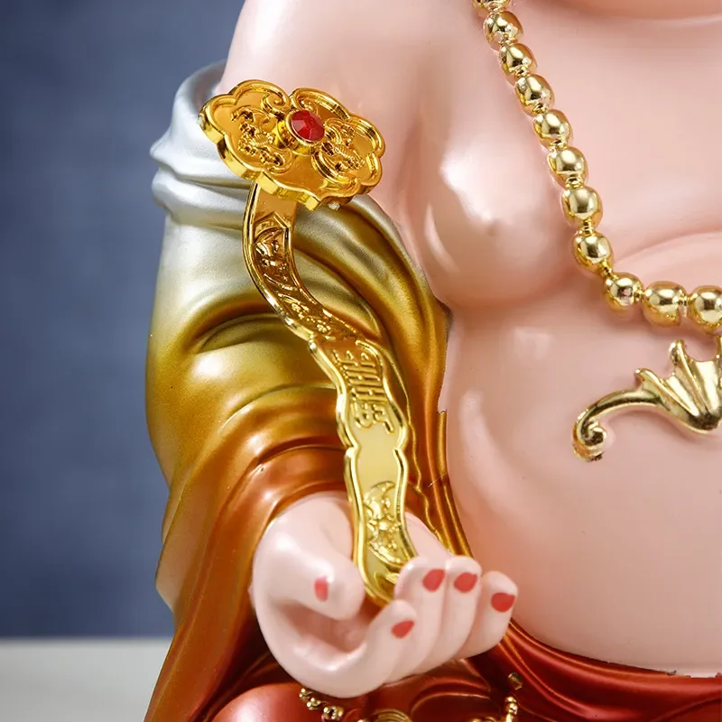 Large Maitreya Buddha Statue Laughing God Figurine for Home Decor Living Room Feng Shui Lucky Ornament Happy Belly