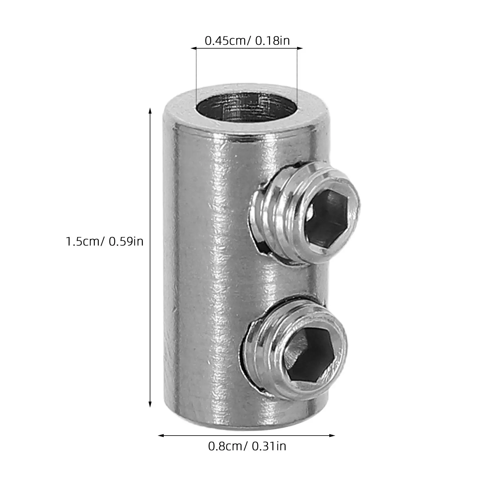 20Pcs Double Hole Stainless Steel Wire Rope Clamp Secure Vertical Locking for 2Mm Wire Clothesline Deck Railing Light Fixtures - view 3