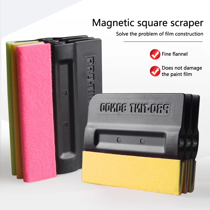 

1 Pcs Magnetic Card Squeegee Felt Cloth Edge Squeegee No Scratch Applicator Car Window Tinting Film Tools