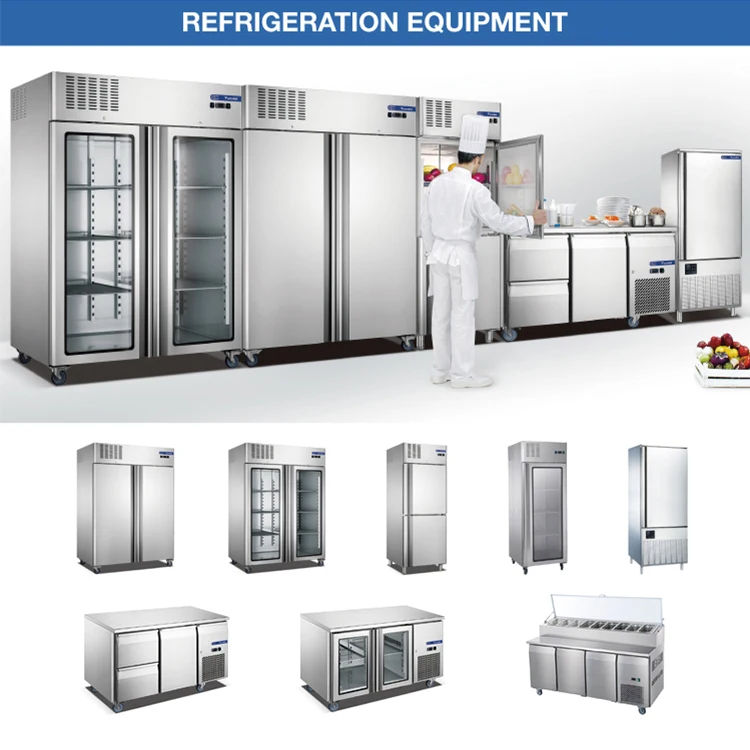 1300L Large Restaurant Refrigerator Solid Door Upright Chiller 0~8 Degree FURNOTEL Commercial Freezers Refrigerators