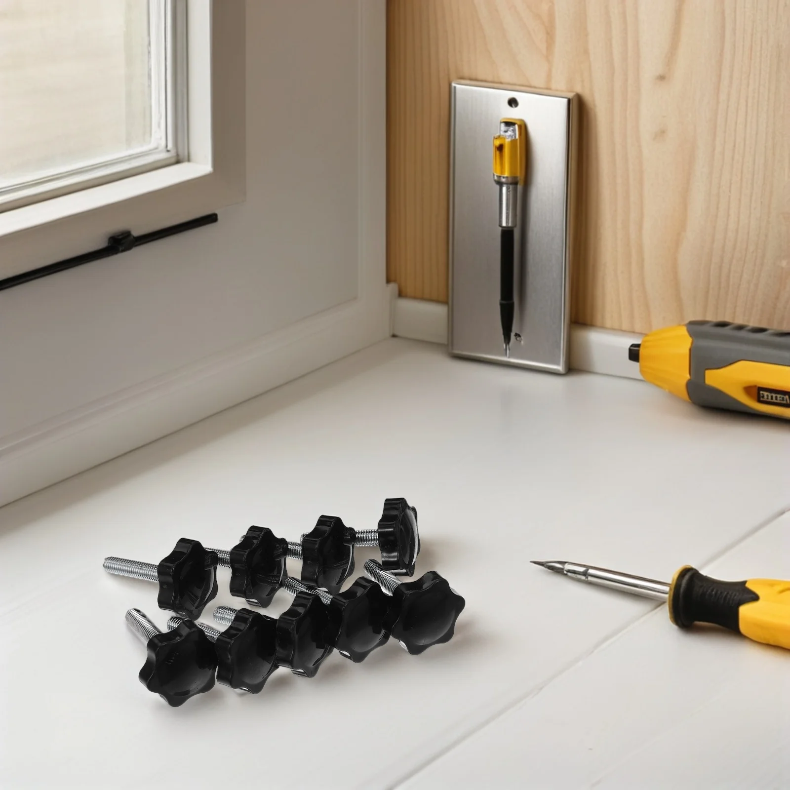 

20Pcs M8 X 40mm Screw-on Handle Knob for Easy Installation and Disassembly in Electronics and Cabinets Hex Shaped Knob