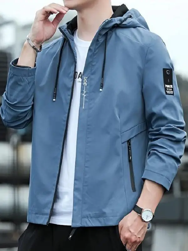 

Мужская весенне-осенняя легкая свободная повседневная рабочая одежда, модные брюки из полиэстера, молния против морщин